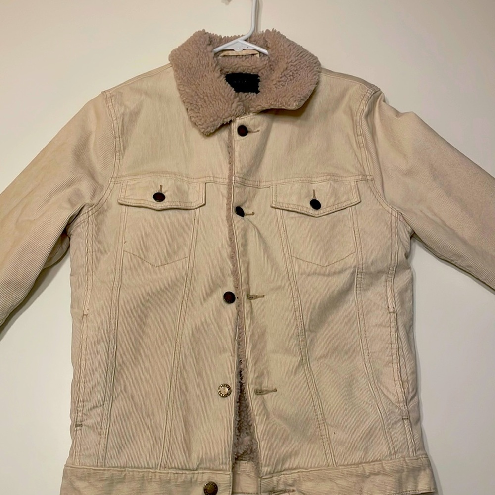 Rolla’s Women’s Cream Denim Sherpa Jacket